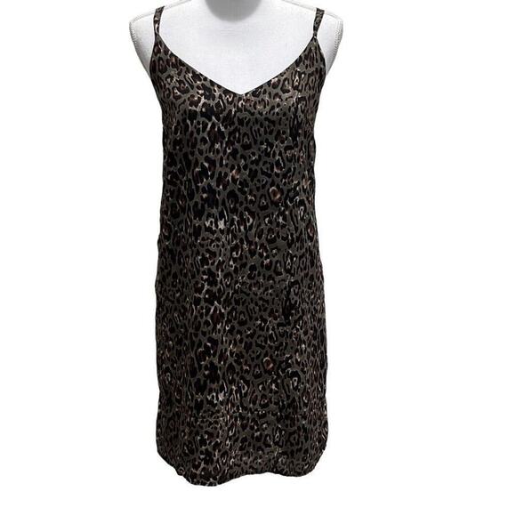 PEYTON JENSEN women's animal print‎ dress small brown black mini - Picture 1 of 5